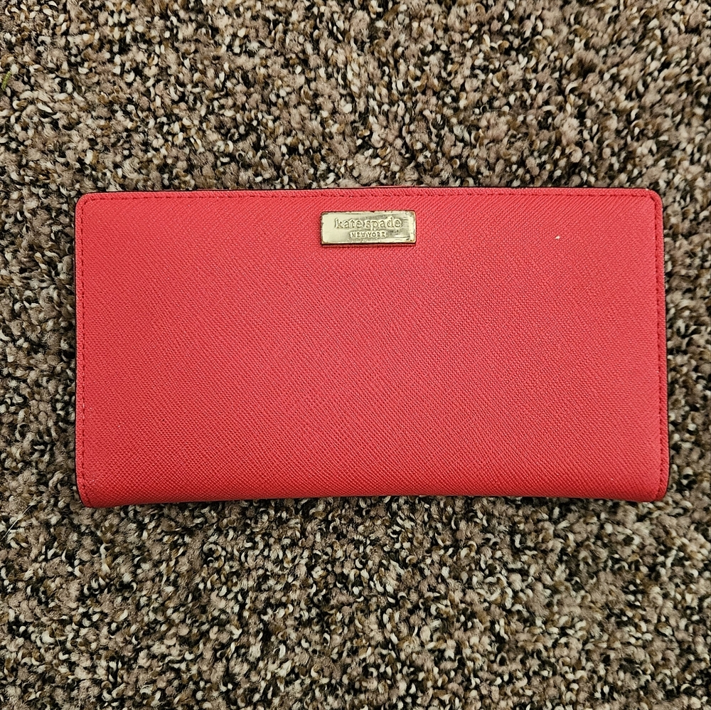 Kate Spade Madison Large Slim Bi-Fold Wallet, Hot Pink